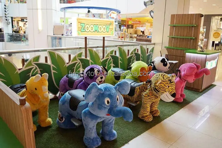 STOCK!! Ride On Toy Animals Coin Operated Electric Animal Ride On Toys Motorized Plush Riding Animals Scooter