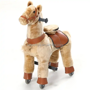 Commercial Grade Mechanical Plush Horse Children's Riding Animal Toy Pony Ride on Animal Toy for Sale