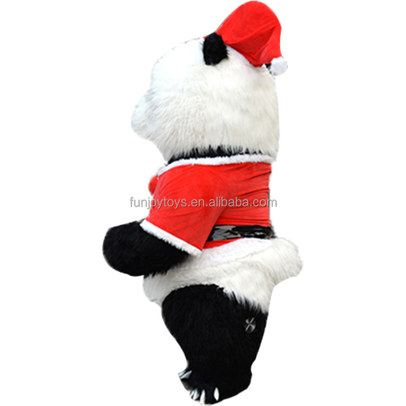 2/2.6/3 Meter Unisex Inflatable Christmas Panda Mascot Costume for Adults Walking Plush Available for Sale