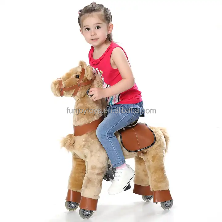 Commercial Grade Mechanical Plush Horse Children's Riding Animal Toy Pony Ride on Animal Toy for Sale