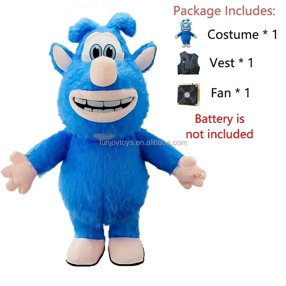 Blue Cool Mouse Buba Inflatable Mascot Costume Unisex Adult Walking Plush Costume for Adult Mascot Costume