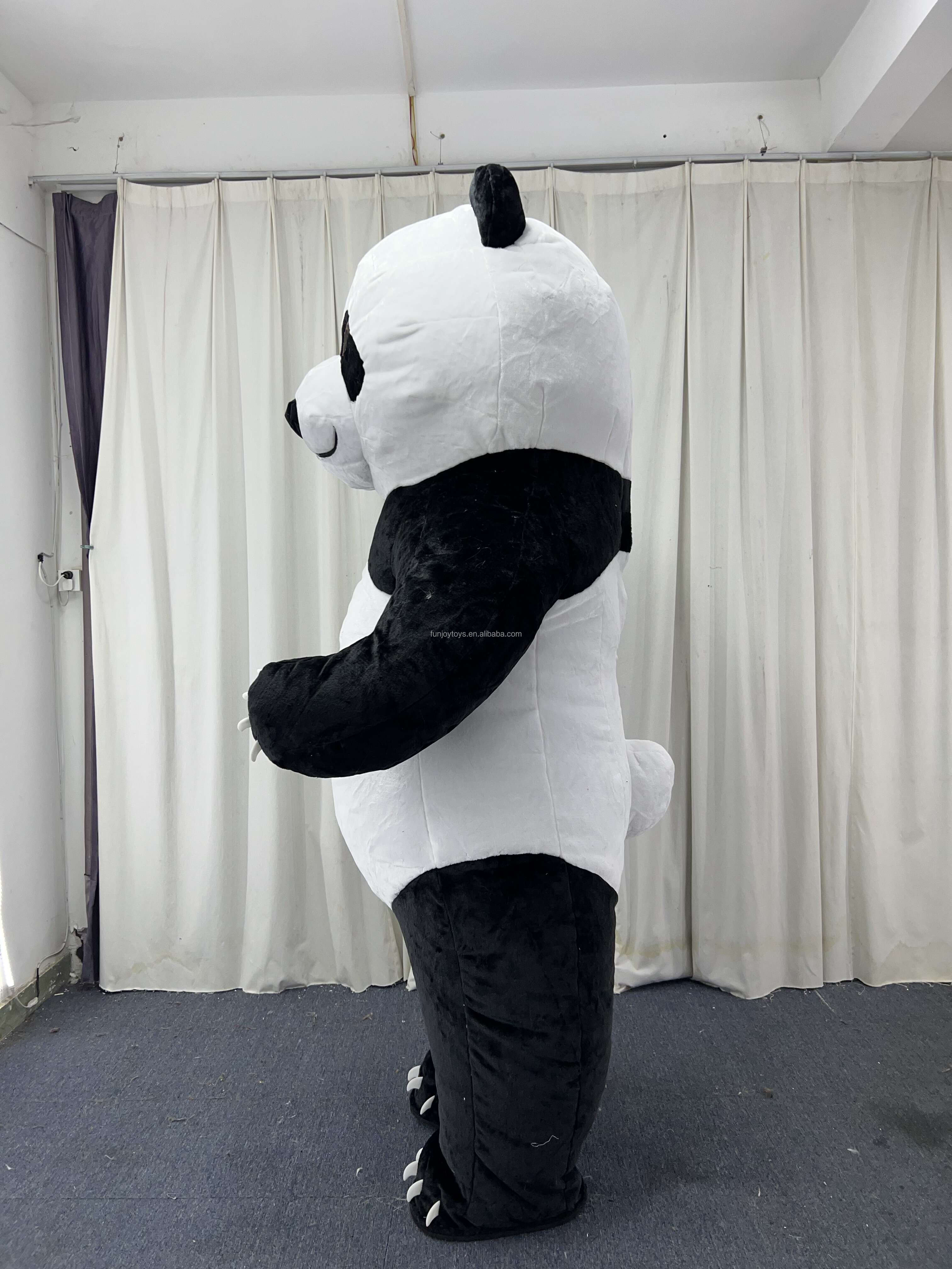 Summer 2/2.6/3meter short fur inflatable panda mascot costume for sale