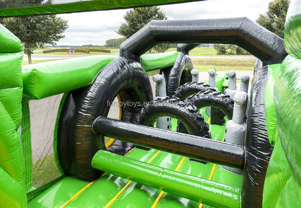 Tractor commercial customize bounce house obstacles course Giant connectable Obstacle course Games For Adults And Kids