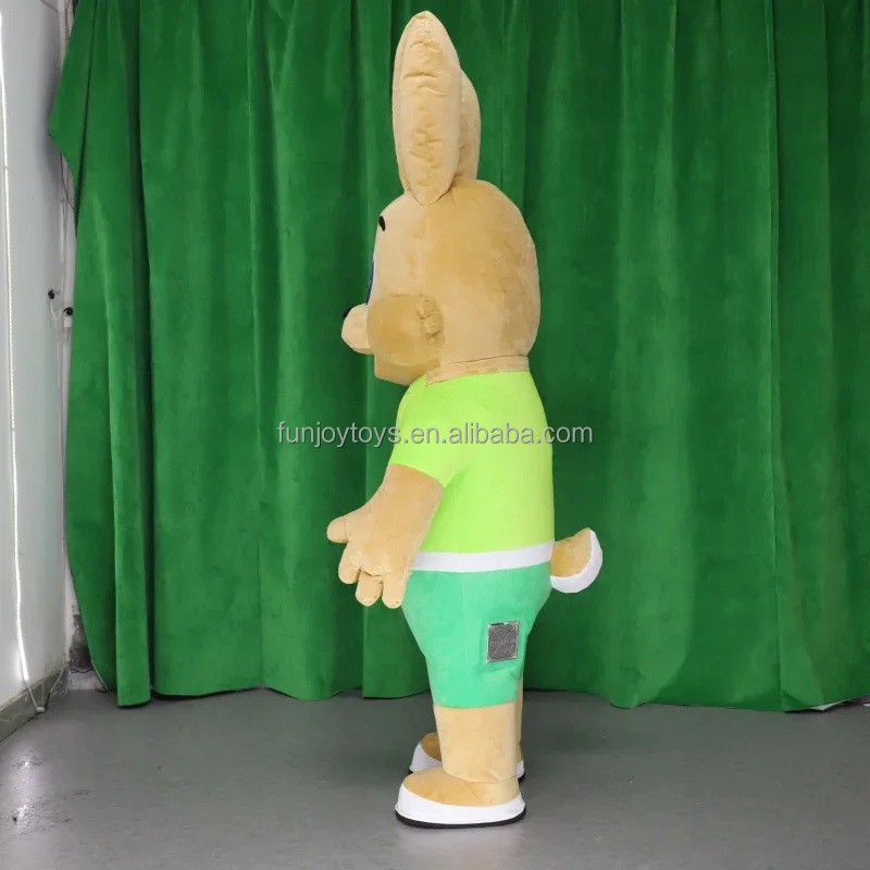 Cartoon Rabbit Inflatable Mascot Costume for Adults Wearing Plush Walking Advertising Campaign Mascot Carnival Props