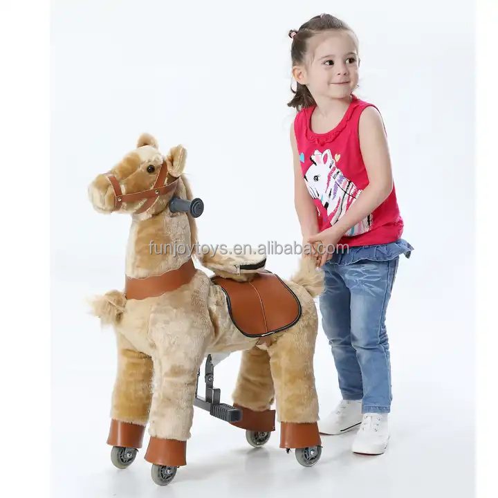 Commercial Grade Mechanical Plush Horse Children's Riding Animal Toy Pony Ride on Animal Toy for Sale