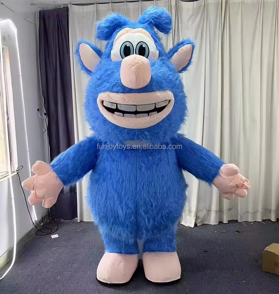 Blue Cool Mouse Buba Inflatable Mascot Costume Unisex Adult Walking Plush Costume for Adult Mascot Costume