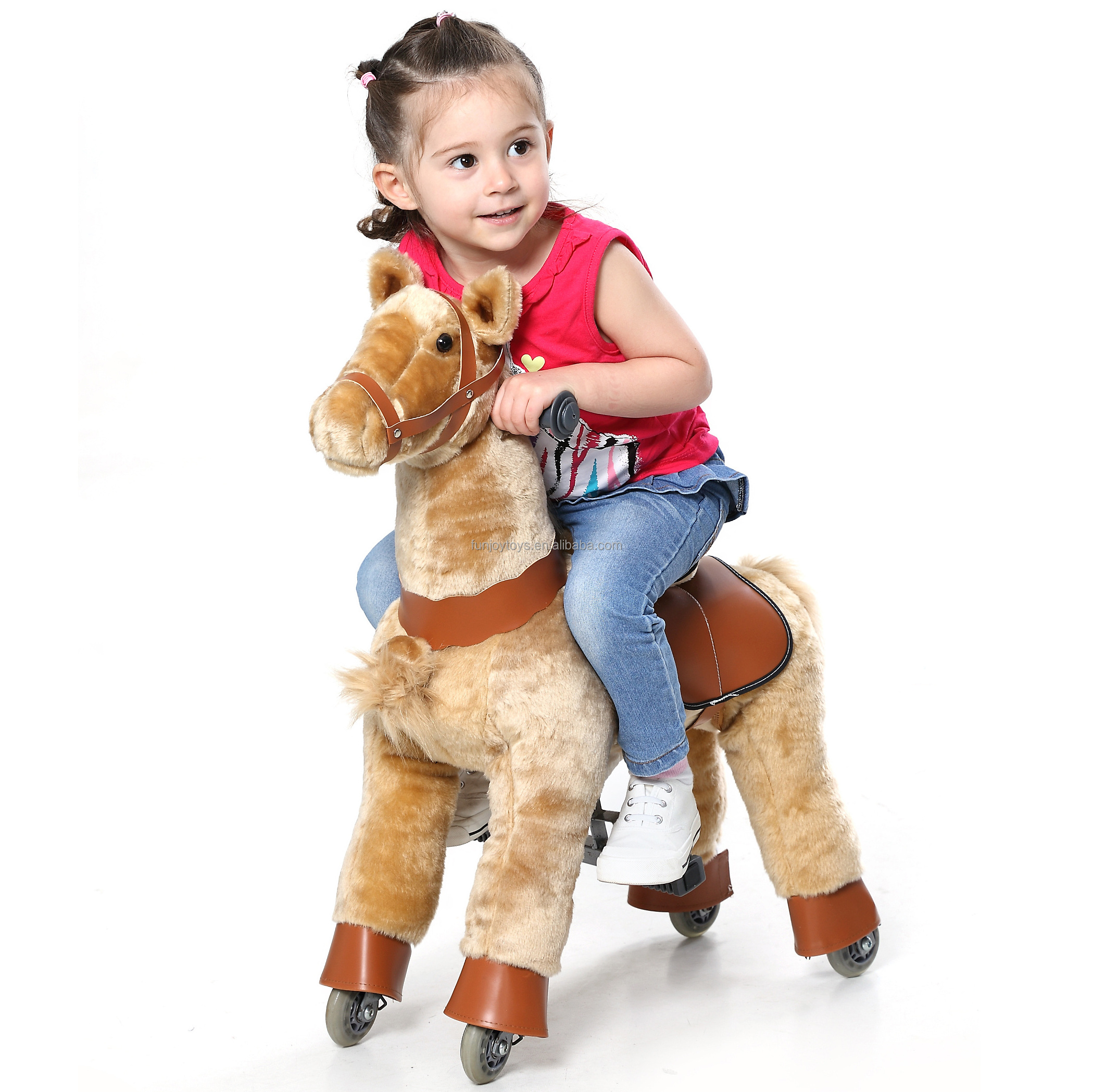 Commercial Grade Mechanical Plush Horse Children's Riding Animal Toy Pony Ride on Animal Toy for Sale