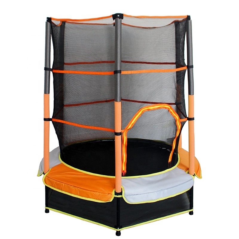 Funjump New Color Universal 55inch Mini Kids Indoor Small Trampoline With Safety Net