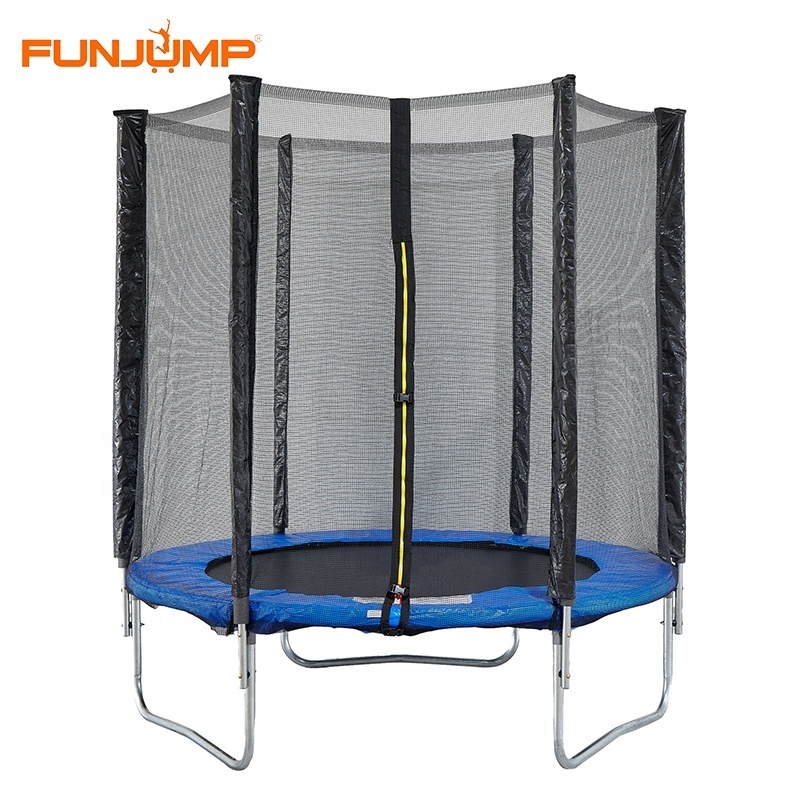 Funjump Hot Selling Kids Trampoline  8ft 10ft Children Adult Bounce Jumping Bed Trampolines with Protective Net