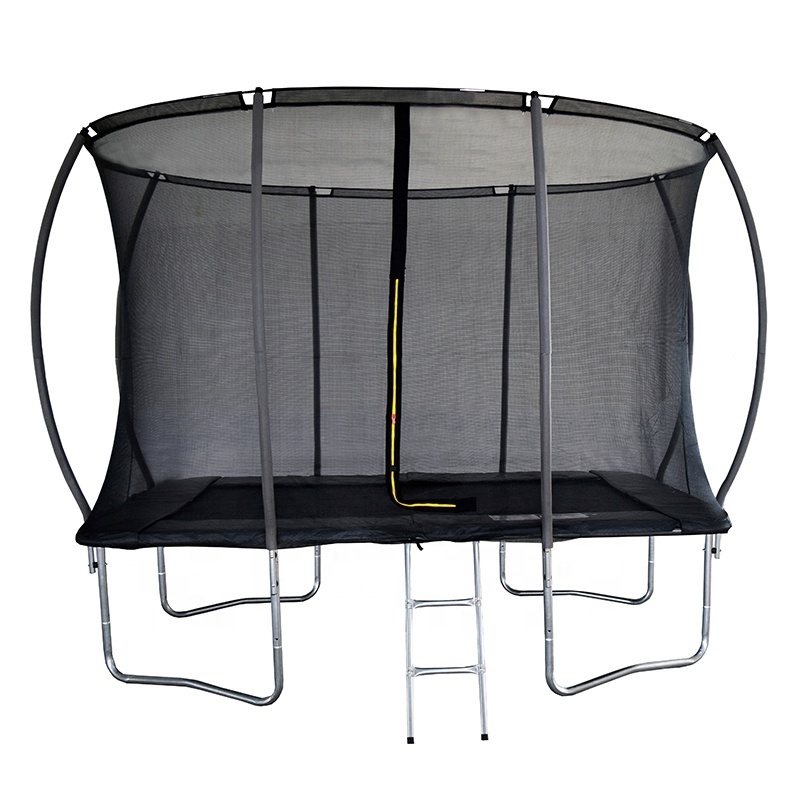 Funjump Trampolin Manufacturer Outdoor Jumping Rectangular Trampoline with Enclosure