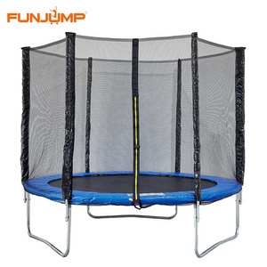 Funjump Hot Selling Kids Trampoline  8ft 10ft Children Adult Bounce Jumping Bed Trampolines with Protective Net