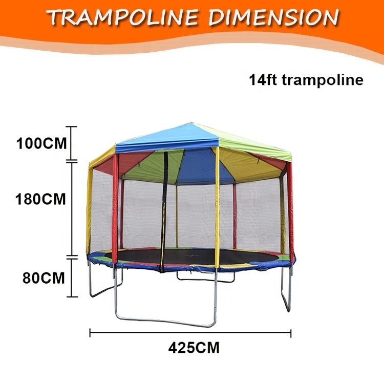 Funjump Best Selling 12ft 14FT 16FT Professional Outdoor Adults and Kids Jumping Round Trampoline with Tent