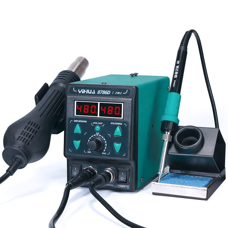 YIHUA Upgraded Version 8786D I 2 in 1 Soldering Station with Hot Air gun