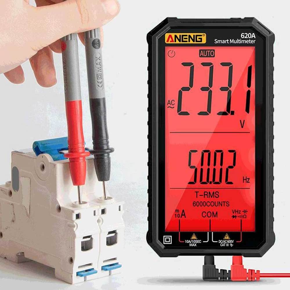 Aneng 620A Digital Multimeter Transistor Tester 6000 Count True RMS Auto Electrical Capacitance Meter Temp Resistance Measure