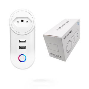 10A 16A US EU UK AU Israel BR WIFI Smart Socket With Dual USB Remote Control Timer Tuya Smart Life APP Support Alexa Google