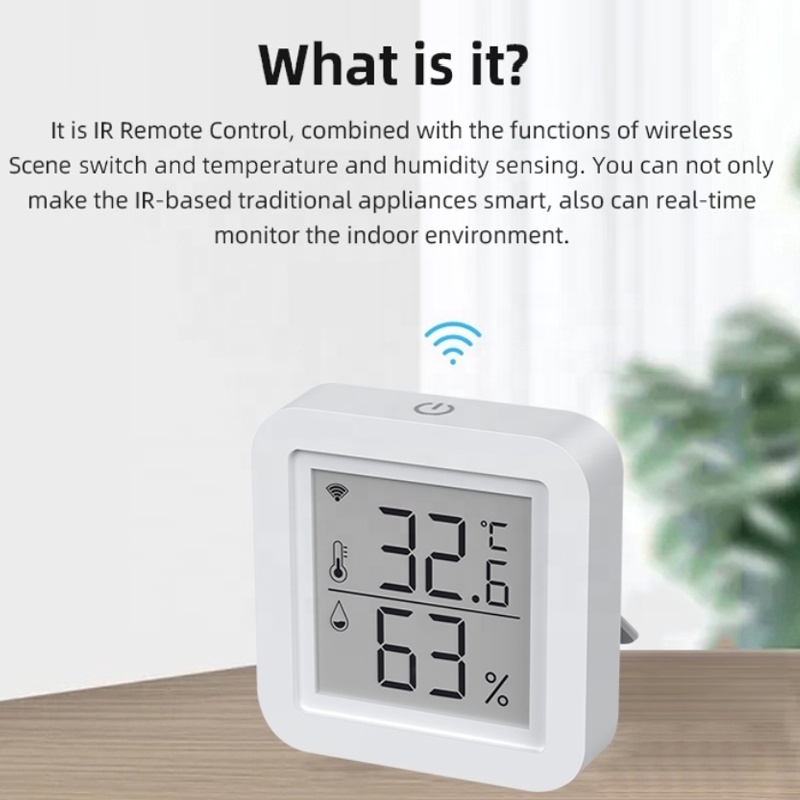 WIFI Tuya Temperature Humidity Sensor S15 Pro 3 in 1 Super Remote Hub Remote control + Wireless Scene Switch + Thermometer