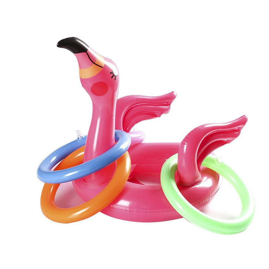 HOT SALES CUSTOM HEAD BAND INFLATABLE BALLOON  RING TOSS GAME FLAMINGO TOSS GAME SET FOR TOYS 2023