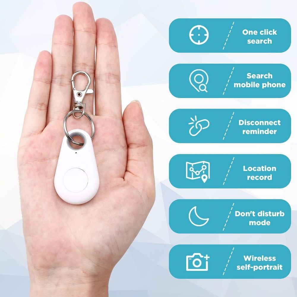 Bluetooth Gps Tracker Anti Lost Alarm Reminder Selfie Shutter Control Pets Key Finder Item Locator for Kids Pets