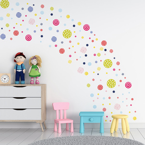 Funlife MEDWS017 colorful candy theme fantasy baby room wall decoration wall stickers