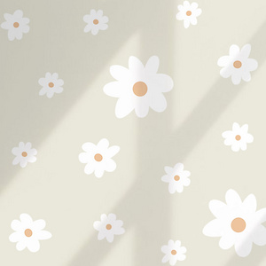 Funlife Cartoon Boho Daisy Flower Wall Stickers for Nursery Room Kids Bedroom Decorative Waterproof Home Wall Decor