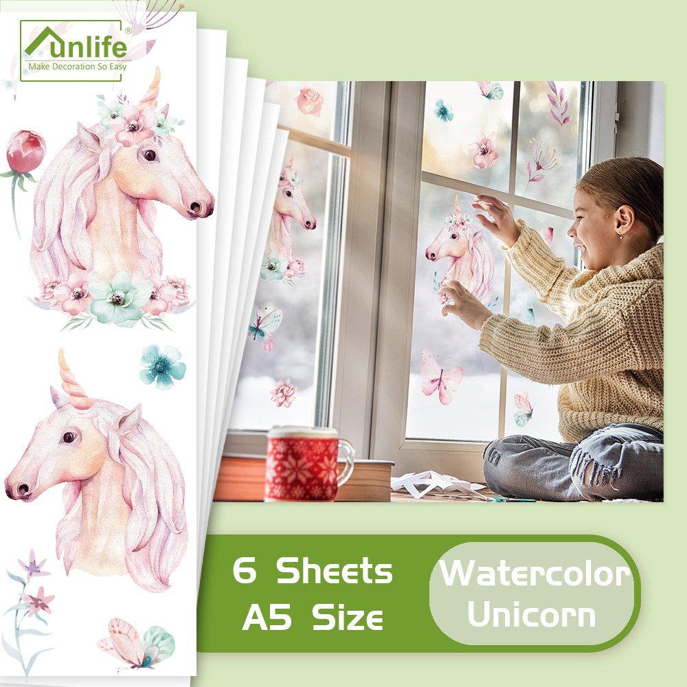 Funlife PA154 Fantasy Unicorn Promotional Gifts decorative stickers for Princess room Decor