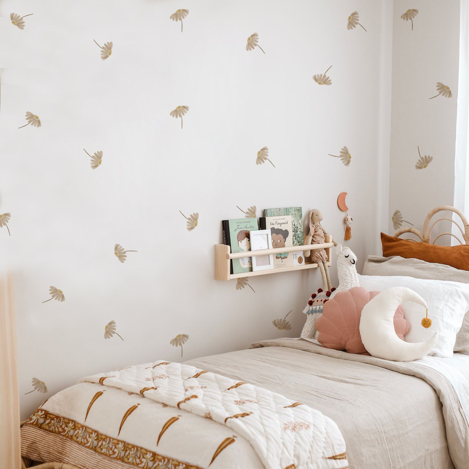 Funlife Kids Wall Decal Falling Flowers Self-adhesive Removable Nursery Wall Decals Wall Stickers Home Decor