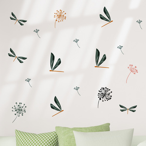 Funlife  BP003 Dandelion bamboo dragonfly  wall decals baby room decor wall stickers