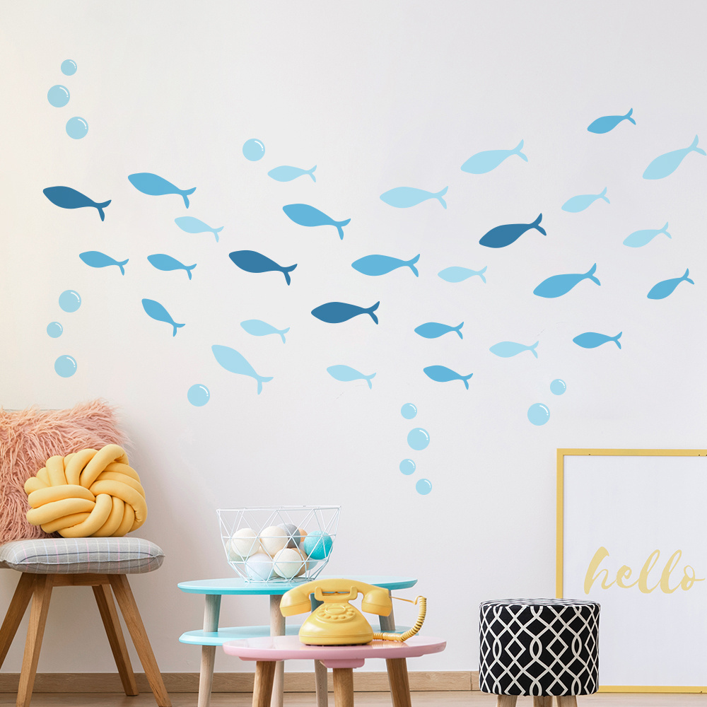 Funlife Fish Wall Decals Ocean Fish Wall Stickers Kids Wall Stickers for Kids Nursery Room Decor