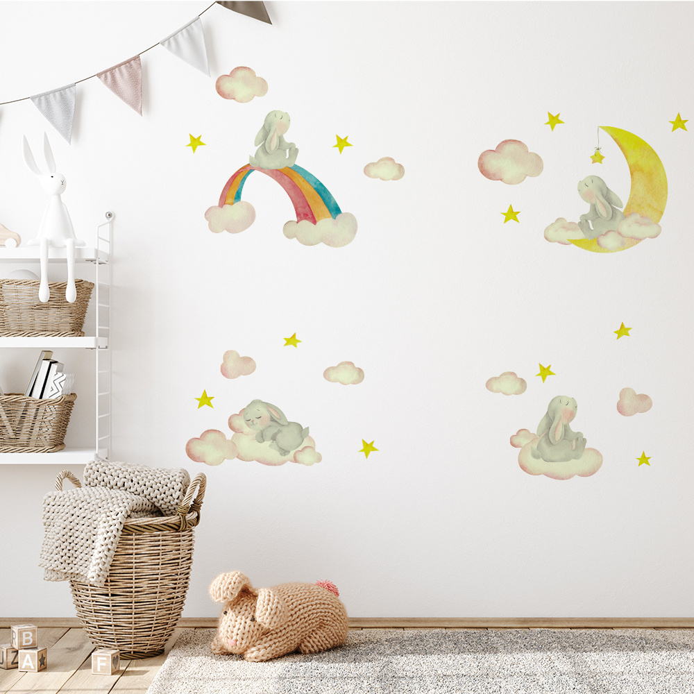 Funlife New Design Star Moon Princess Dream Luminous Wall Stickers for Kids Room Eco-Friendly Glowing Decoration Wall Stickers