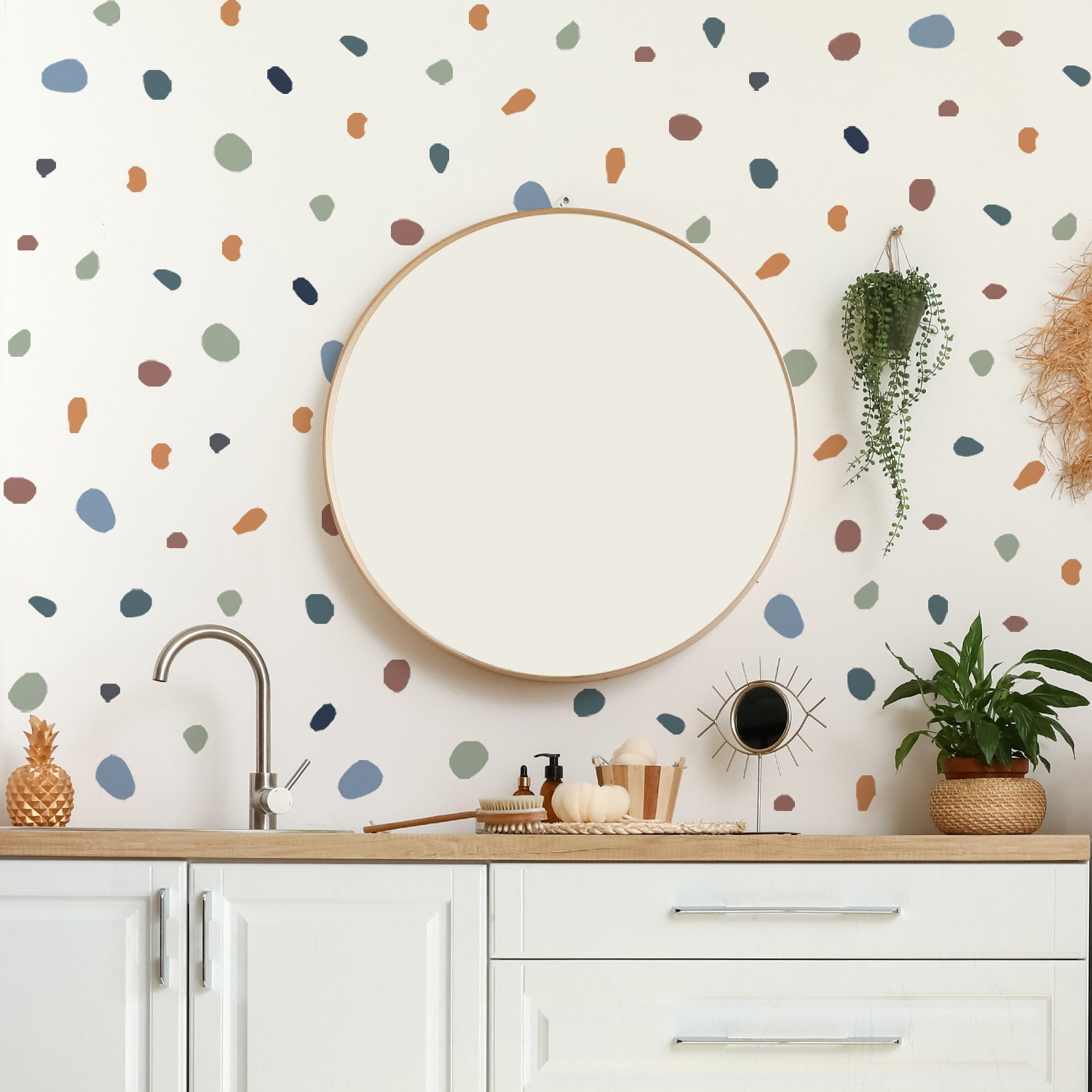 Funlife Polka Dots Wall Stickers for Children's Room Boys Self-Adhesive Animals Pattern Dots Wall Stickers Wall Decoration PVC