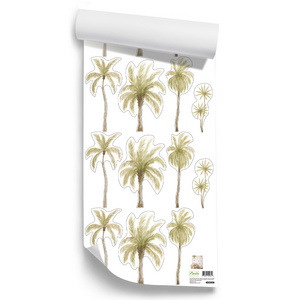 Funlife LGWS164 watercolor boho tropical palm tree decal wall decoration desert pvc wall sticker