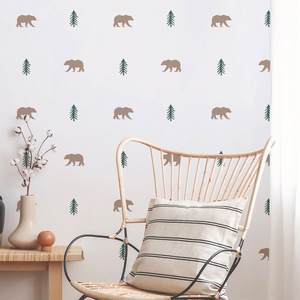 Funlife PA349 Jungle Brown Bear kids room wall sticker decoration animals decals wall sticker