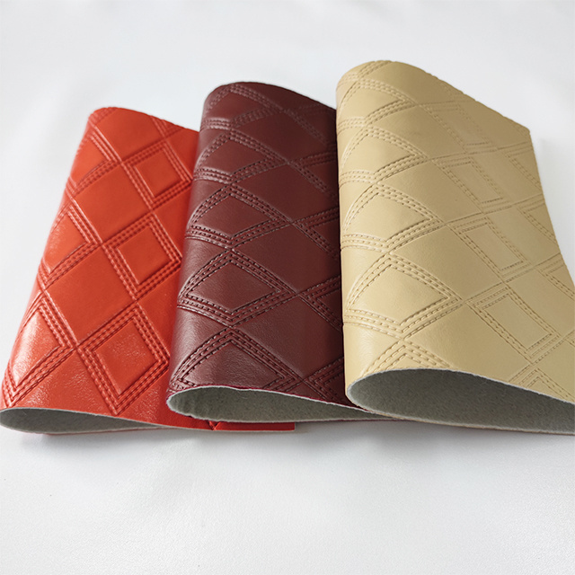 PVC sponge leather for car seat filling upholstery material covering 3D 5D car floor mats leather