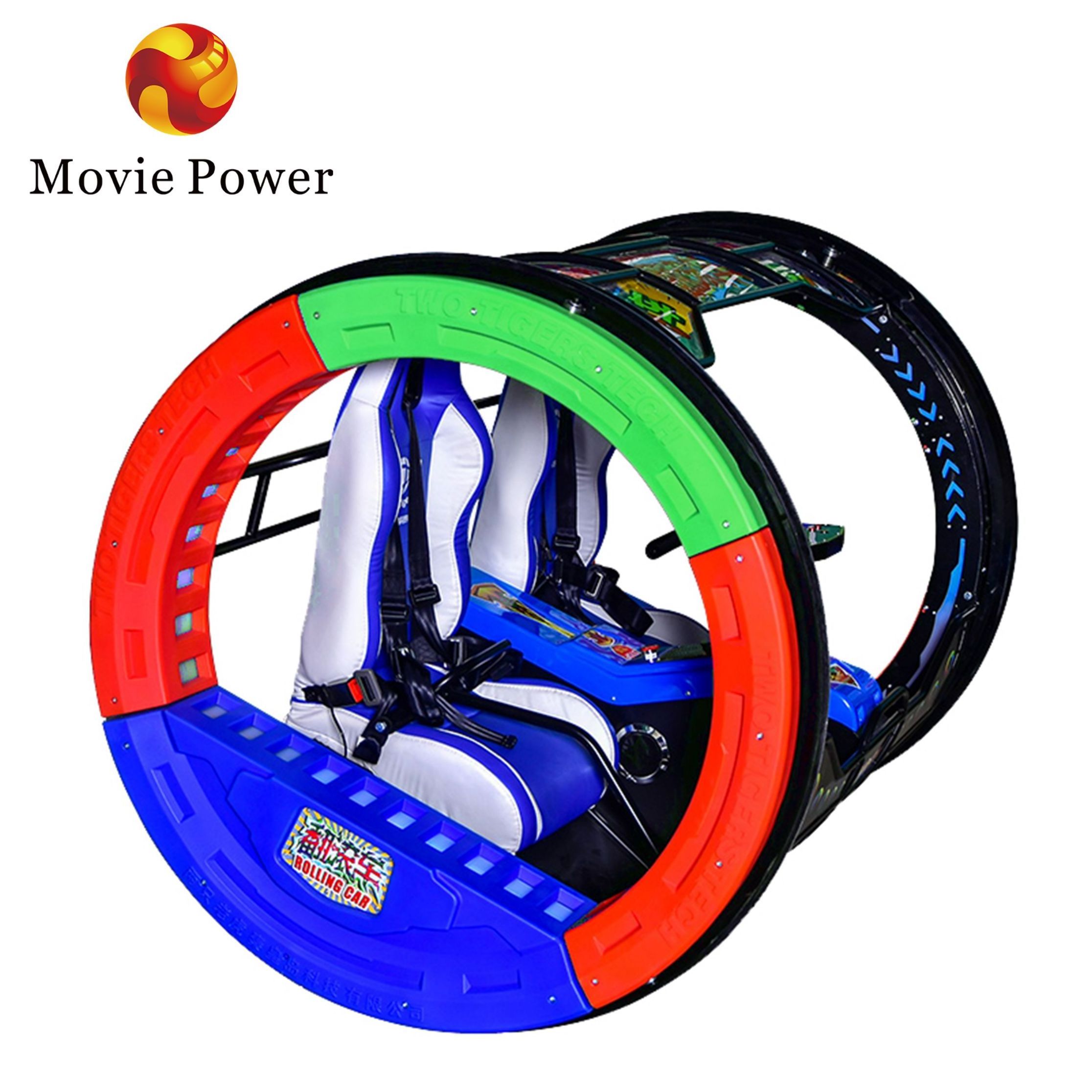 Outdoor Amusement Park Rides Happy 360 Degree Rotation Control Rolling Car Carnival