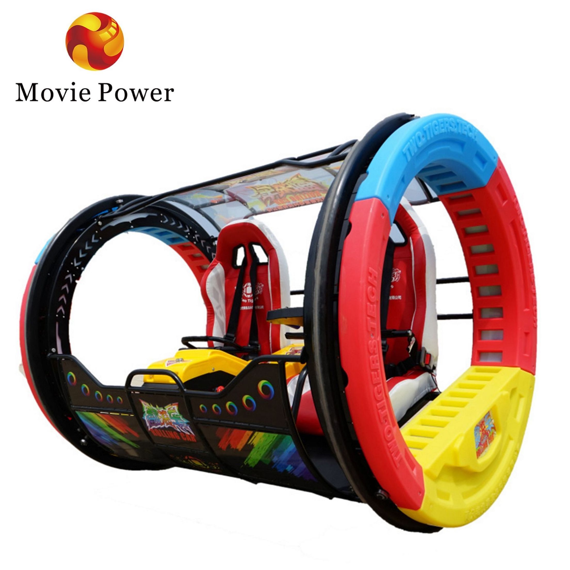 Outdoor Amusement Park Rides Happy 360 Degree Rotation Control Rolling Car Carnival