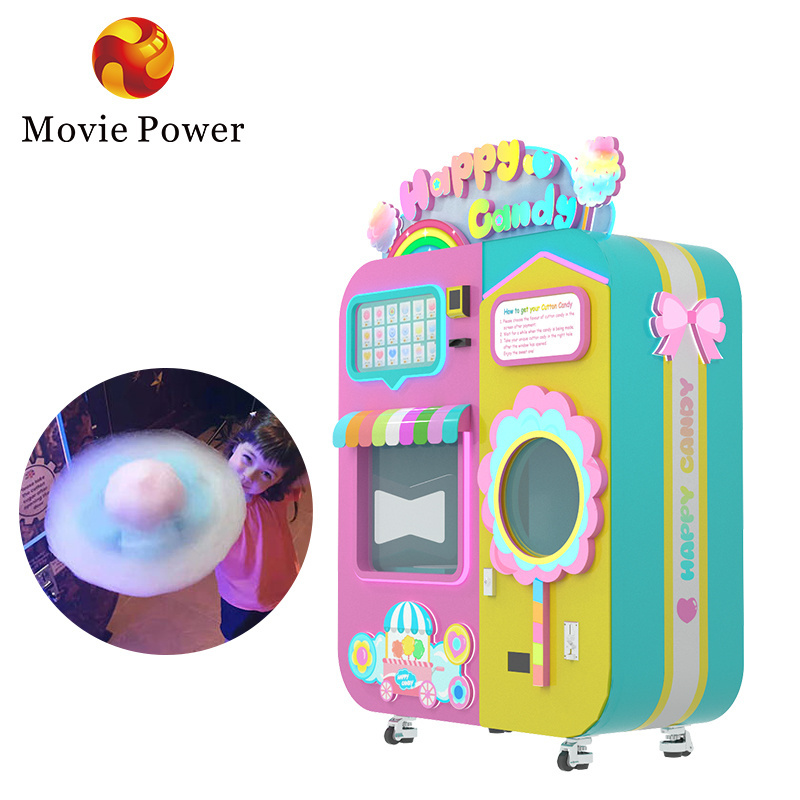 Full Automatic Cotton Candy Machine With Sugar Coin Operated Cotton Candy Vending Machine