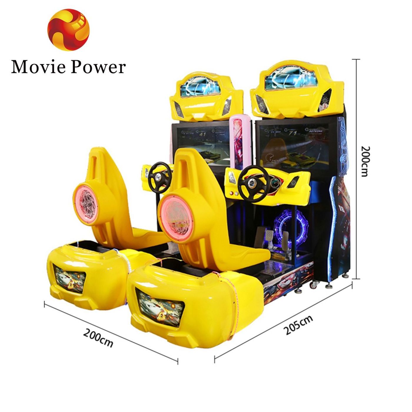 Custom Cool Design Coin Operated Game Indoor Amusement Arcade Car Outrun Racing Game Machine