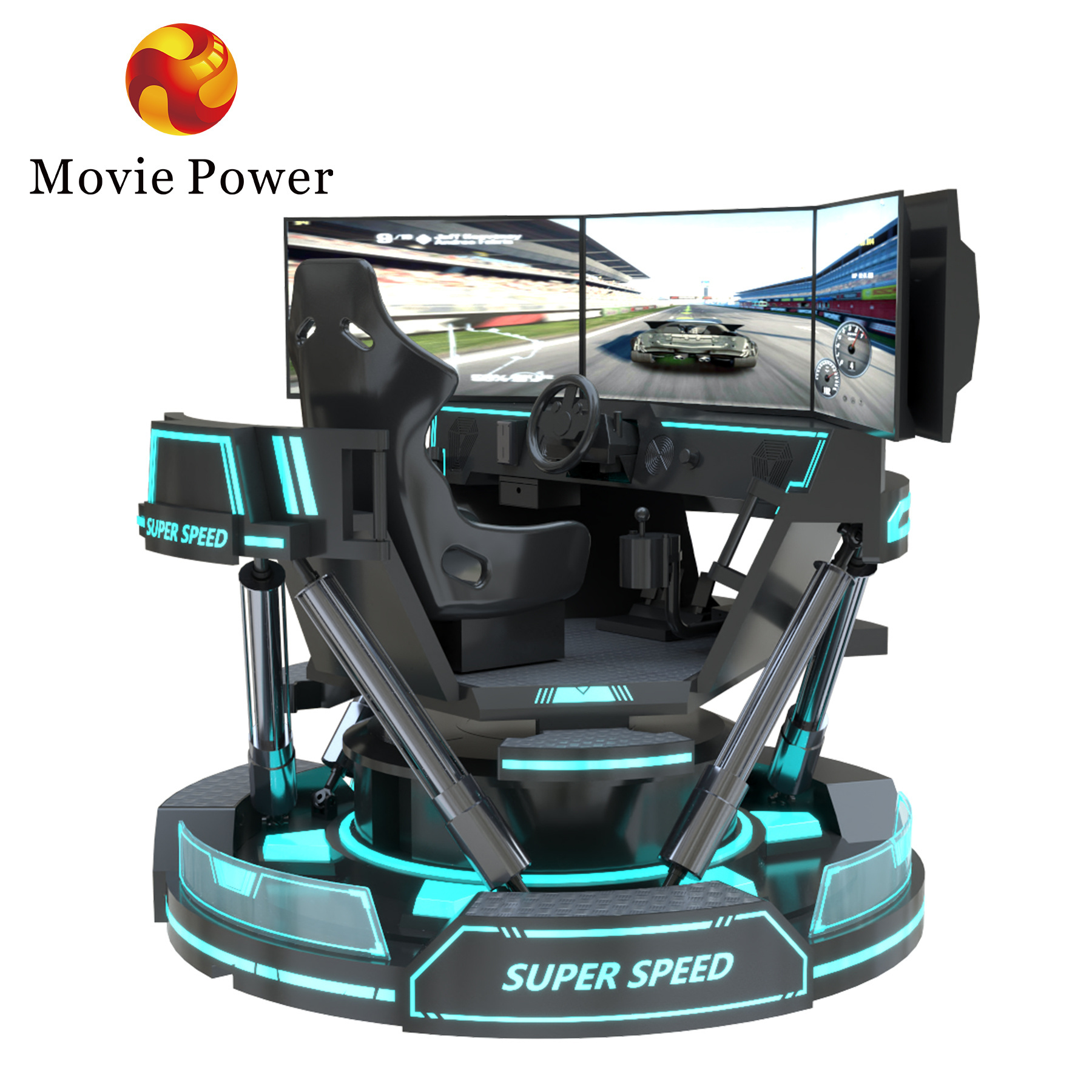 9D VR Car Racing Arcade Game Machine 3 Screen Driving Training Simulator Dynamic Car Racing Simulator for mall