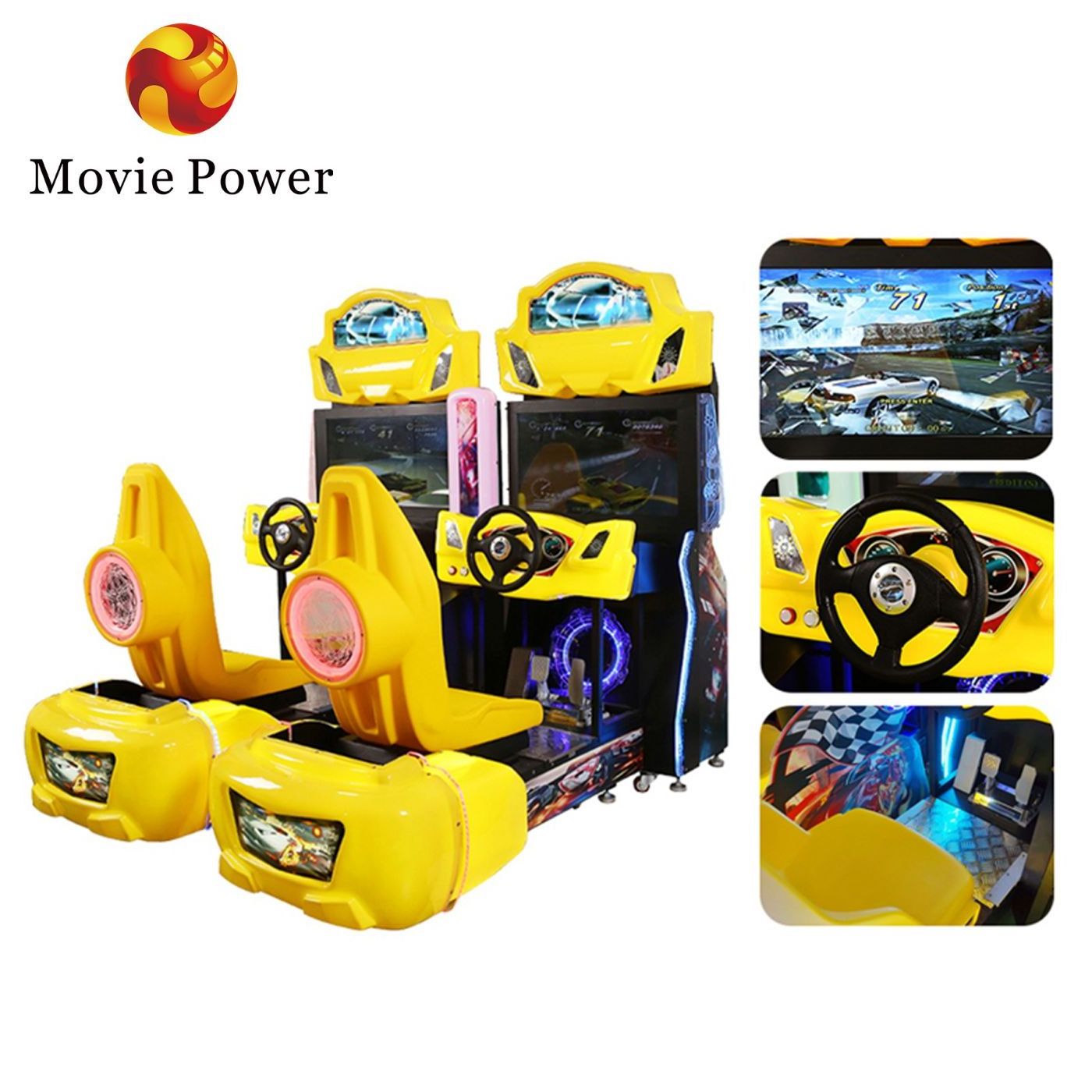 Custom Cool Design Coin Operated Game Indoor Amusement Arcade Car Outrun Racing Game Machine