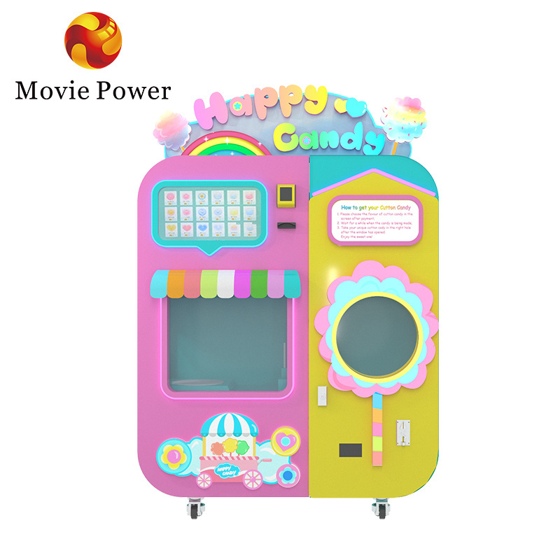 Hot sales Cotton Candy vending machine Robot Electric Sugar full  Automatic vending machine