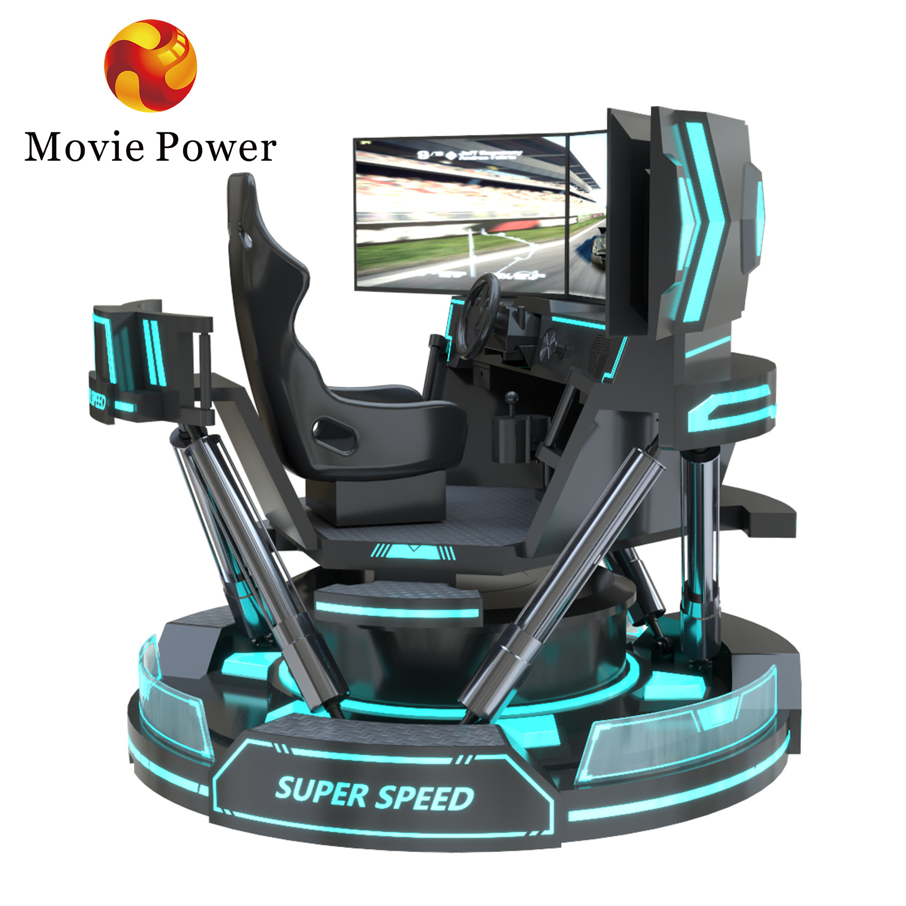 9D VR Car Racing Arcade Game Machine 3 Screen Driving Training Simulator Dynamic Car Racing Simulator for mall