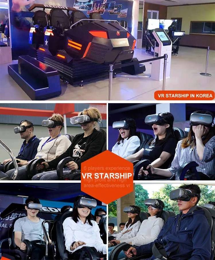 Commercial and Profitable vr simulator 9d virtual reality, 6 Seats 9d Vr Simulator for VR theme park