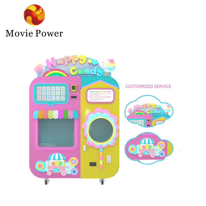 New Commercial Custom Cotton Candy Machine With Sugar Coin Operated Vending Cotton Candy Machine