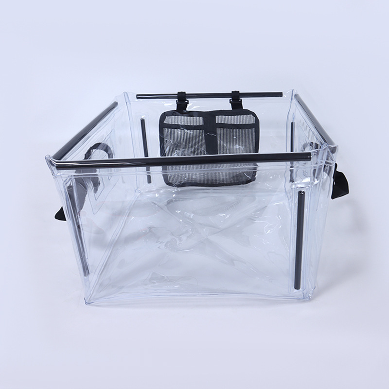 Portable Water Square Shape Ice Bucket Folding Durable Storage Transparent Bag