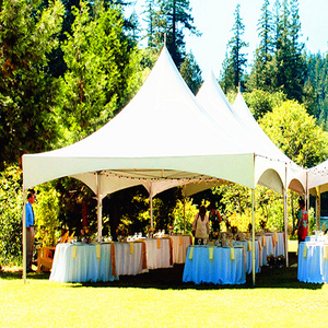 Outdoor High Peak Pagoda Tent Marquee Luxury Wedding Tent with Black out PVC Fabric Roof and Sidewalls