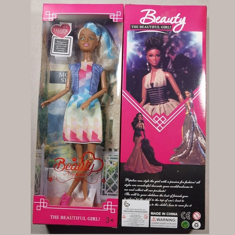 China factory 2022 black dolls girl toy fashionable 11 inch customized fashion doll with 5 styles