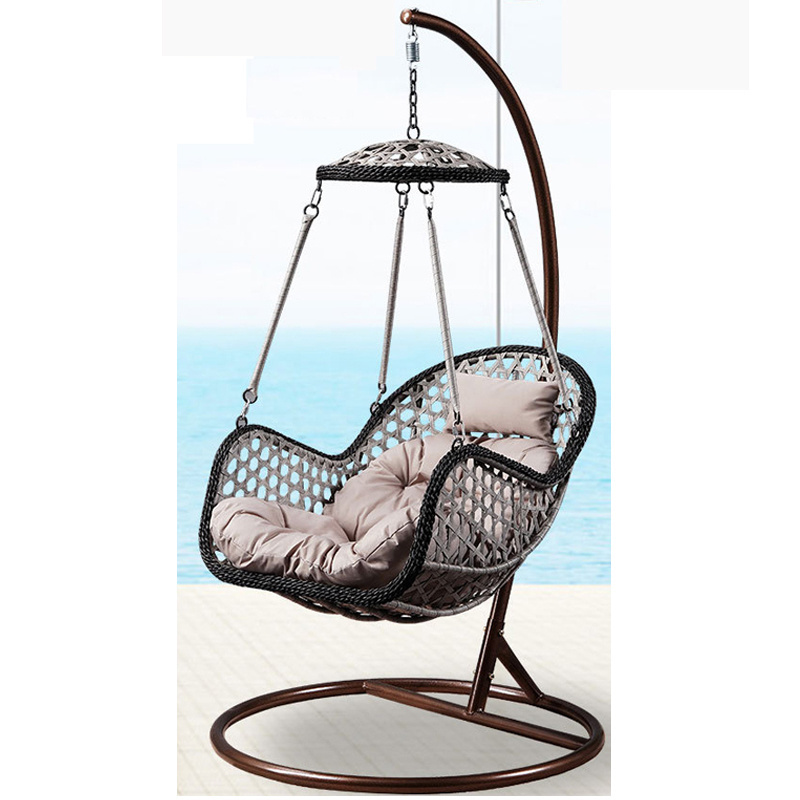 Outdoor Double Seat Garden Furniture Rattan Patio Swings Hanging Egg Chair