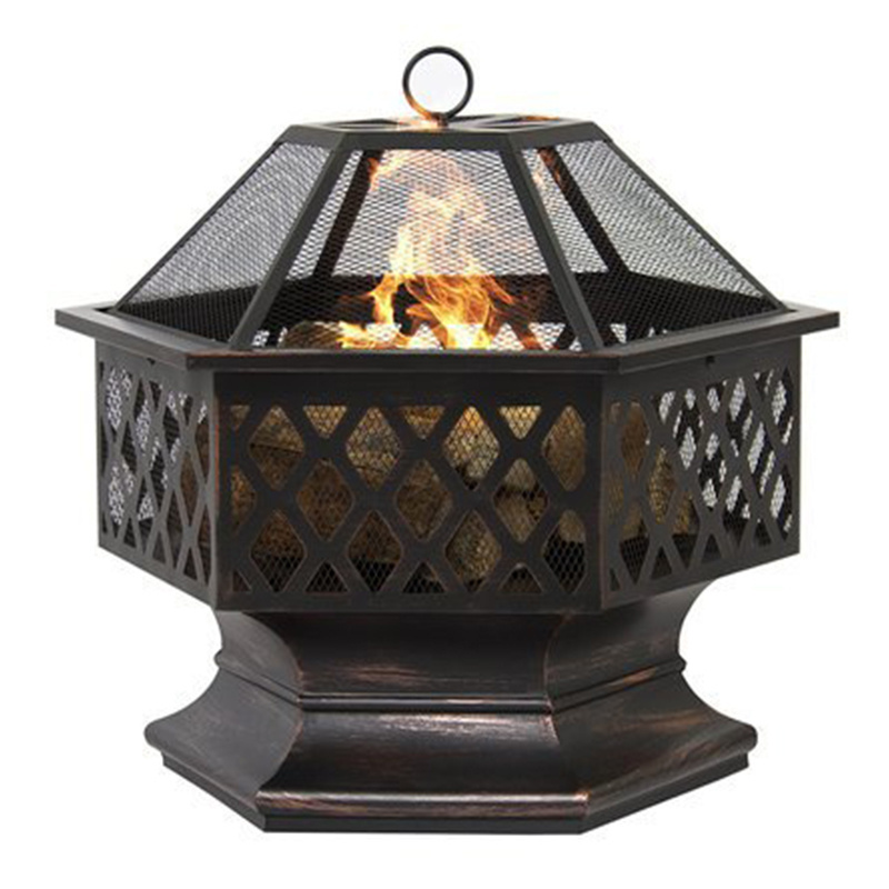 Wood Burning Garden Steel Smokeless Stone Camping Outdoor Fire Pit Table Top Fire Bowl