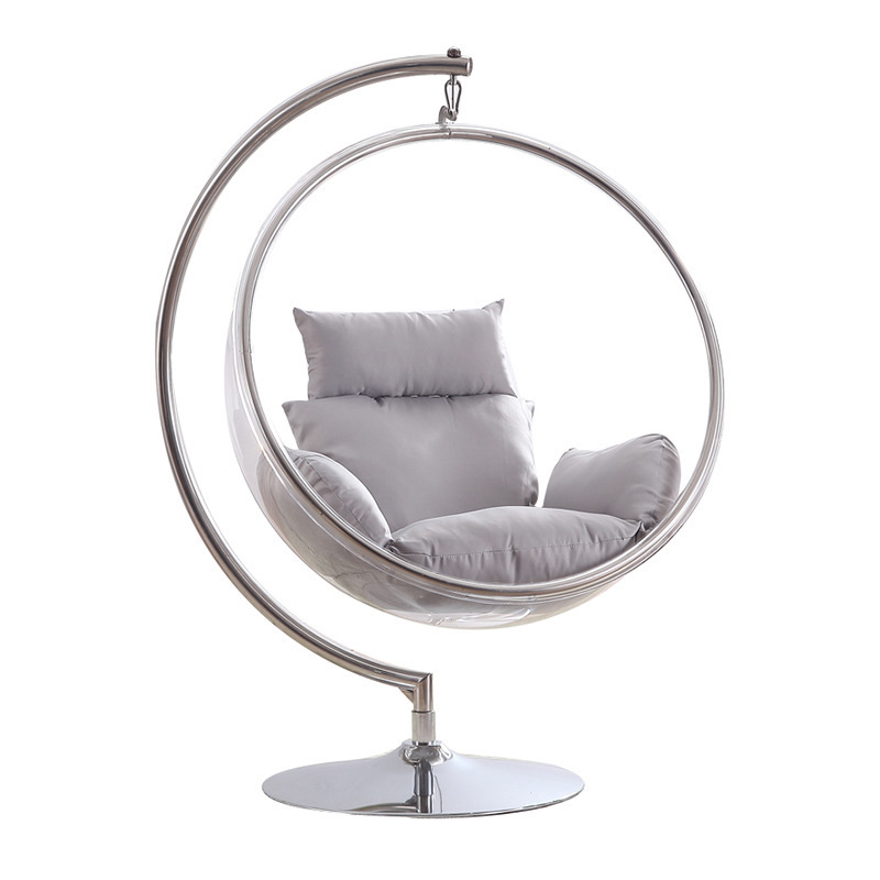 CR Home Bubble Chair Patio Transparent Swing Acrylic Clear Hanging Bubble Chair With Stand For Home