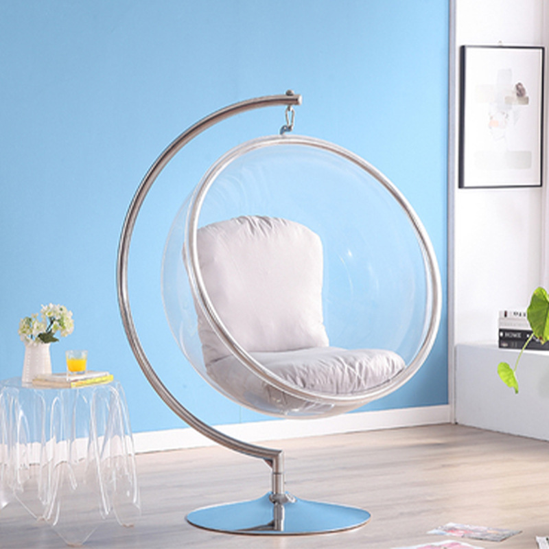 CR Home Bubble Chair Patio Transparent Swing Acrylic Clear Hanging Bubble Chair With Stand For Home